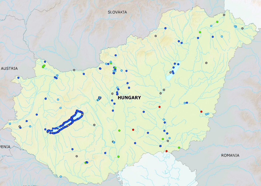 Magyarország fürdővizeinek állapota térképen ábrázolva