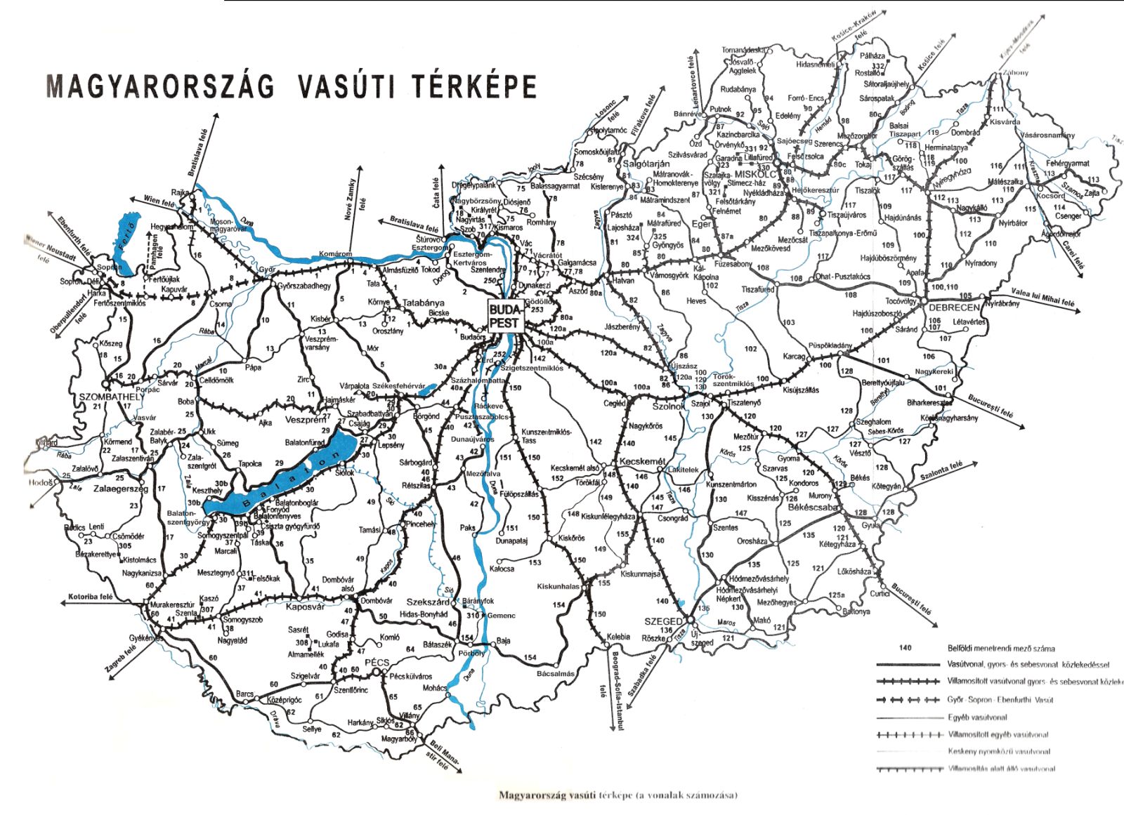 Magyarország vasúti térképe